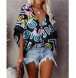 Tees Button V Neck Sexy Casual Befree Short Sleeve