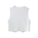 New Spring Style Simple, Slim, Embroidered Vest Vest-Outfit