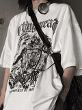 Men's Gothic Punk Shield Graphic Tee-Outfit