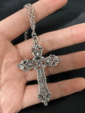 Vintage Baroque Cross Necklace-Outfit