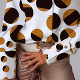 Large-Size Popular Autumn And Winter Long-Sleeved Loose Printed Medium-Length Shirt-Outfit