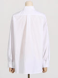 Fongt Light Luxury 2025 Spring New Fashion Loose Temperament Three-Dimensional Flower Decoration Shirt Top