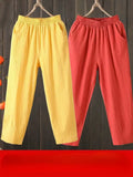 Fashion Woman Pants Casual Cotton Linen Harem Pants LOOSE Solid Ankle-Length Pants Elastic Waist Women's Summer