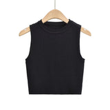 Fongt Summer New Top Sleeveless Short Knitted Vest Female C83614