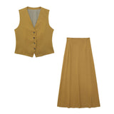 New Vest 8072967 Midi Skirt 8176967-Outfit