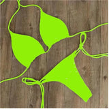 Fongt Neck With Bikini Sexy Swimsuit Lady Split Strap Adjustable Multi-Color Swimsuit