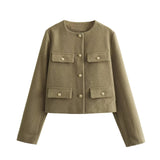 Fongt And Winter New Women's Small Fragrant Fashion Button Dress Short Suit Jacket B88646
