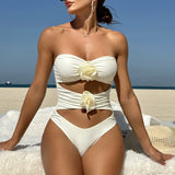 2024 New Sexy Hollow Rose Conjoined Swimsuit