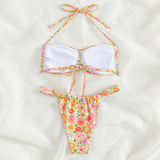 Fongt New Fashion Sexy Split Bikini Hanging Neck Sling Hot Spring Premium