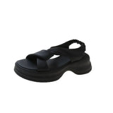 Wind Sandal 2024 Summer New Small Platform Platform Beach Shoes Advanced Sense With Skirt Roman Shoes-Outfit