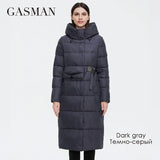 Down Jacket Female 2022 Long Fashion Brand Women's Winter Jacket Designer Personality Belt Pocket Women Coat
