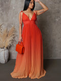 Fongt Summer Slings With Bare Back Sexy Strap Gradient Dress Dress Dress Dress