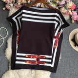 Short-Sleeved Positioning Flowers-Outfit