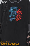 tshirts goth Harajuku tops Butterfly lightning print Loose Short Sleeve kawaii anime t shirt 2023 NEW plus size