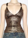 Leopard Print BacklessTank Top-Outfit