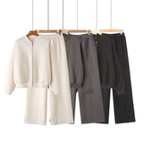 Pilot Jacket Sweater 3399802 Loose High-Waisted Velvet Trousers 319980-Outfit