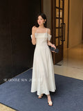 Fongt Xixi 2025 Summer New High-Waisted Temperament Elegant Dress High-End Long Dress 88382