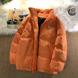y2k cotton-padded Oversized loose plus velvet long-sleeved jacket park sweatshirt clothing streetwear jacket printed zipper