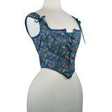 Fongt Strawberry Berry French Court After Strapped Corset Retro Bouquet Of Fish Bone Corset