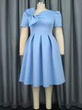 Fongt T900l Dical Collar Bow Dress Loose Comfortable Big Skirt A Dress Dresses