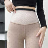 Winter Thicken Leggings Women High Waist Fleece Lined Leggins Pencil Pants Slim Warm Lamb Fluff Gym Ankle-length