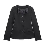 And Winter New Heart-Shaped Collar Slim Fashion Suit Jacket 8711940-Outfit
