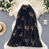 Fongt Half-Dress Dress Woman Autumn 2025 New Shade Across The Flowing Large Umbrella Skirt Folded Flower A Word Half Skirt