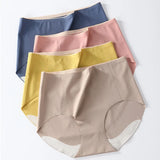 Seamless Panties for Women High Waist Sexy Lingerie Women's Underwear Invisible Briefs Soft Solid Color Underpants Plus