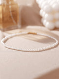 Faux Pearl Choker Necklace-Outfit