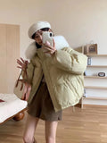 Korean Version Sweet Down Jacket Female Short Money 2024 Winter New Style Add Thick Small Fox Fur Collar White Duck Down Coat Tide-Outfit
