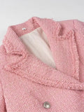 Tweed Buttoned Cropped Coat-Outfit