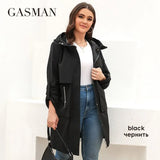 women's jacket spring 2022 long Trench coat high quality Fashion Casual Windproof Women's windbreaker Hooded Outwear
