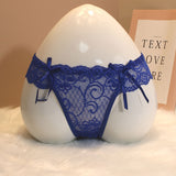 Fongt Thong Female Feeling Scarless Bow Knot Hollow Temptation Close To The Thin Low-Waist T Pants