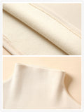 Modal Pullover Tops Women Casual Slim Thicken Fleece Lined Tshirt Korean Half Turtleneck Lambwool Fluff Tee Warm