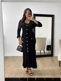 Fongt 2025 Long-Sleeved Dress With Slim Skinny Knitted Long-Sleeved Dress