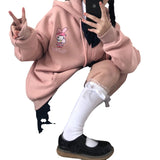 Fongt Soft Sister Student Cartoon Meal Jk Coat Zipper Koloumi Cotton Hoodie Jade Cinnamon Dog Print