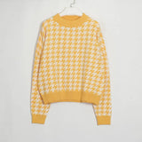 Knitted Sweater Women Pullover Chic Long Sleeve Casual Female Sweaters 2021 Autumn Winter New Vintage
