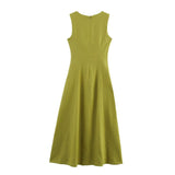 Fongt Women's Explosive Linen Flute Dress