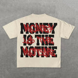 Harajuku Style T-Shirt Men's Hip-Hop Gothic Large Pattern Printed Punk Short-Sleeved Casual T-Shirt-Outfit