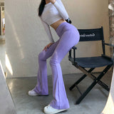 High-waist Micro-cut Stretch Casual Trousers-Outfit