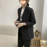 Fongt Suit Suit Female Fall 2024 Korean Version Of Loose Professional Office Worker Suit Jacket Formal Dress College Style-Outfit