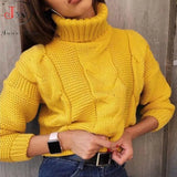Knitted Turtleneck Pullovers Casual Soft Jumper Fashion Long Sleeve