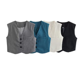New Four-Color Vest Four-Color Casual Trousers Set-Outfit