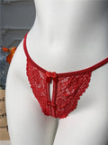Red Bow Cut Out Lingerie Set-Outfit