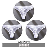 3PCS/Set Thongs Woman MeshTransparent G-String Women's Thong Comfortable Casual Female Low Waist Thong Intimate
