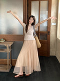 Fongt Xixi 2025 Summer New Temperament Apparent Thin High-Rise Half-Dressed Dress Dress 85190