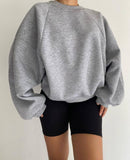 Fongt New Round Collar Splicing Long Sleeve Solid Color Basic Velvet Shirt