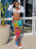 2024 Women's Summer New Casual Painting Print Excaught Orum Dressed And