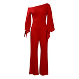 Off-shoulder Casual High Waist Wide Plus