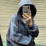 Sweatshirt Women Fashion Long Sleeve Zip Up Hoodies Oversized Printed Thick Jacket Female Clothing Harajuku Pullover